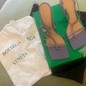 Bottega Veneta “Stretch 90mm leather sandals” Lavender, Size 41 (US11)
